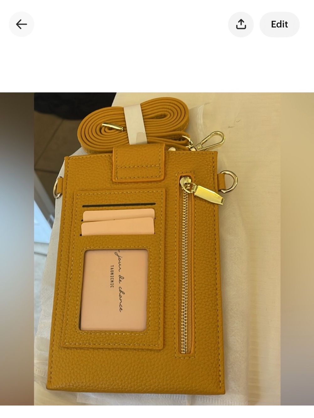 Taomicmic vegan leather small crossbody /wallet purse with card slots
